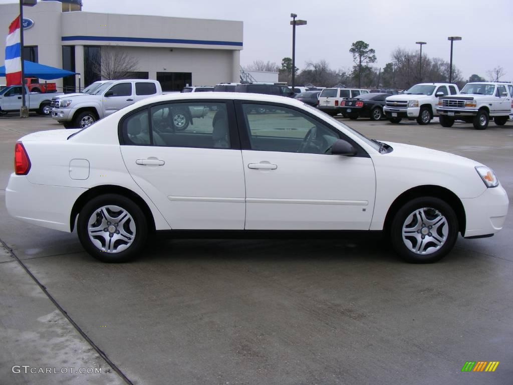 2008 Malibu Classic LS Sedan - White / Titanium Gray photo #2