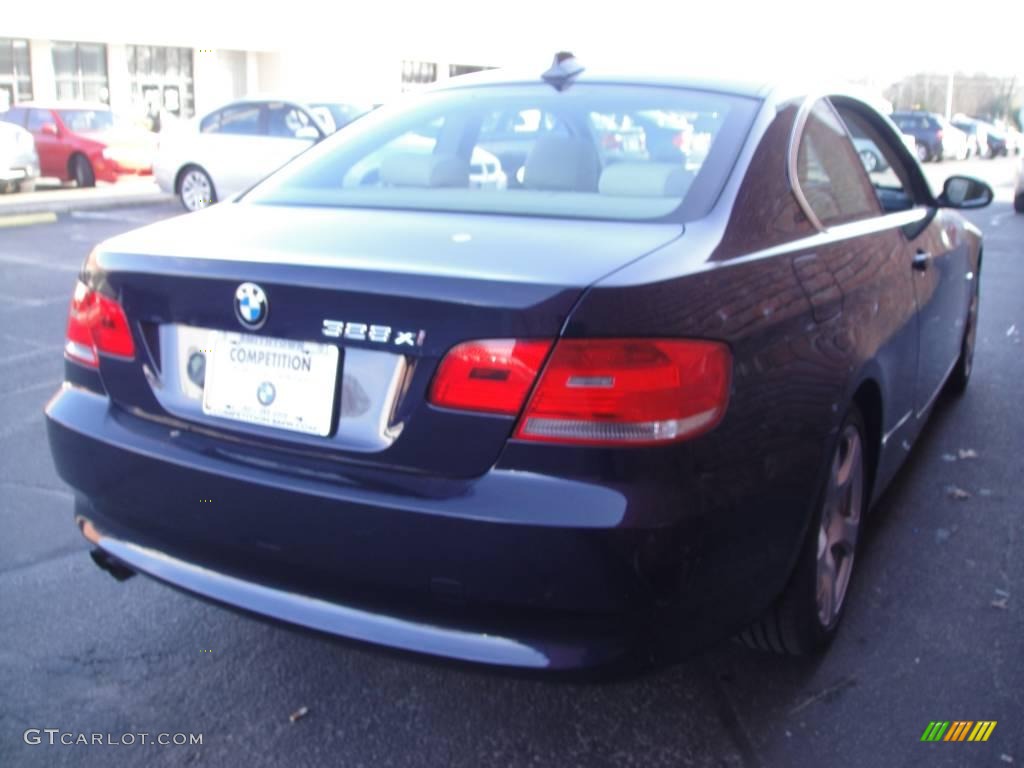 2007 3 Series 328xi Coupe - Monaco Blue Metallic / Cream Beige photo #6