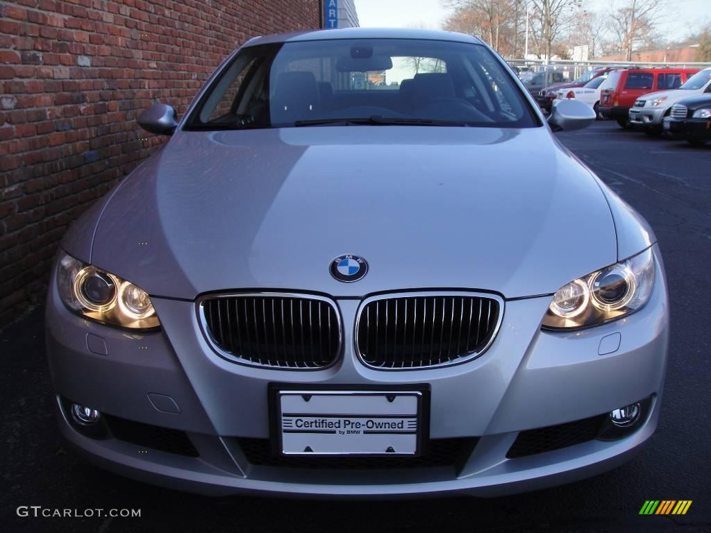 2007 3 Series 328xi Coupe - Titanium Silver Metallic / Black photo #2