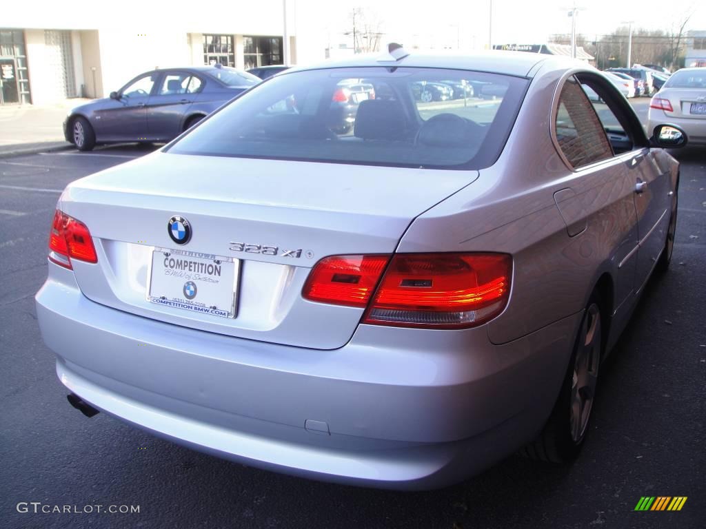 2007 3 Series 328xi Coupe - Titanium Silver Metallic / Black photo #6