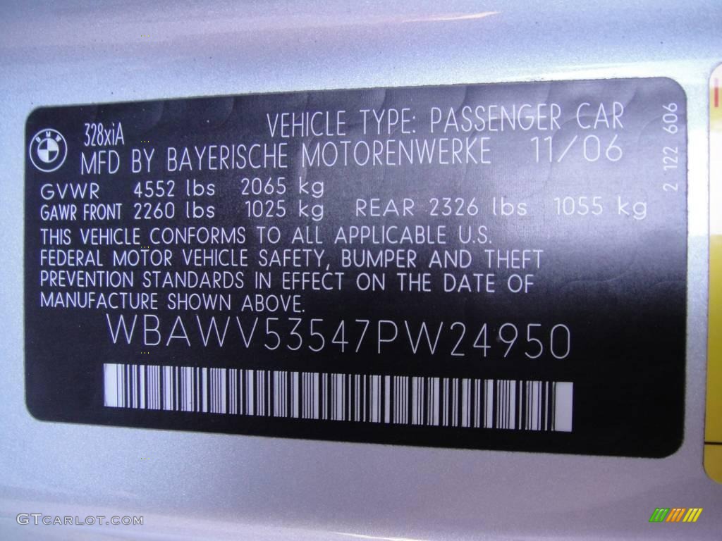 2007 3 Series 328xi Coupe - Titanium Silver Metallic / Black photo #16