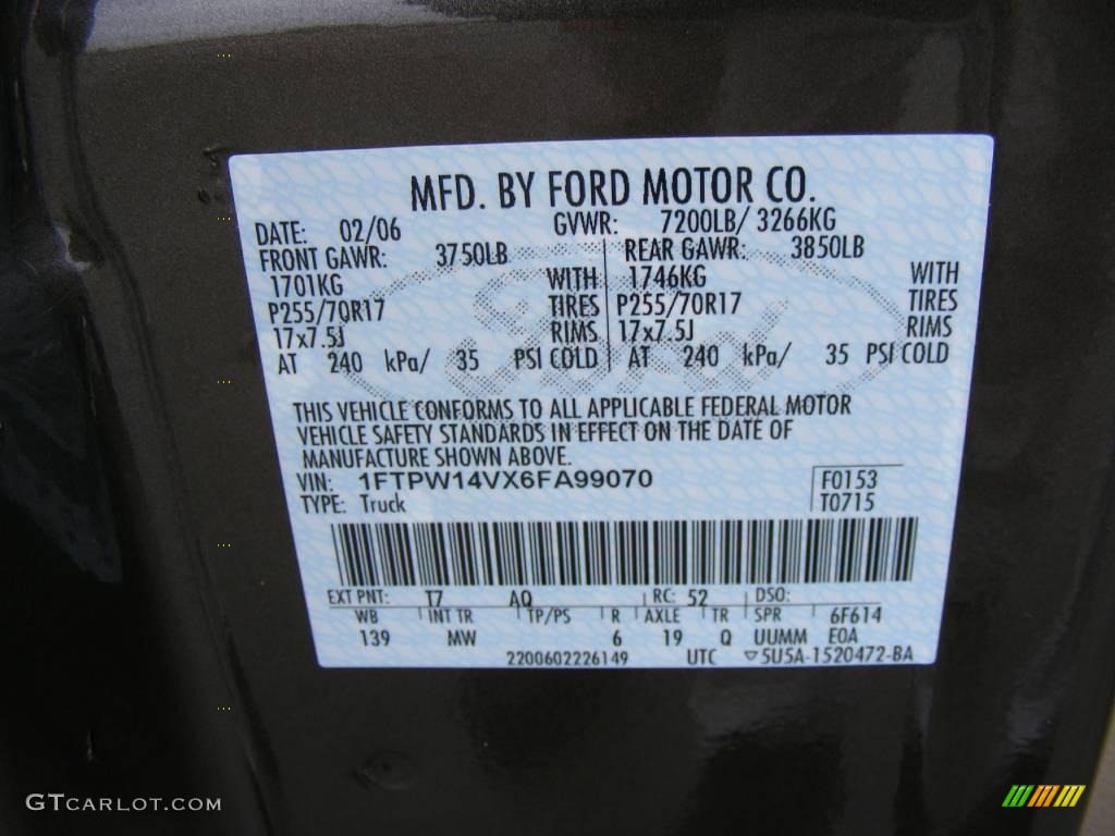 2006 F150 XLT SuperCrew 4x4 - Dark Shadow Grey Metallic / Tan photo #46