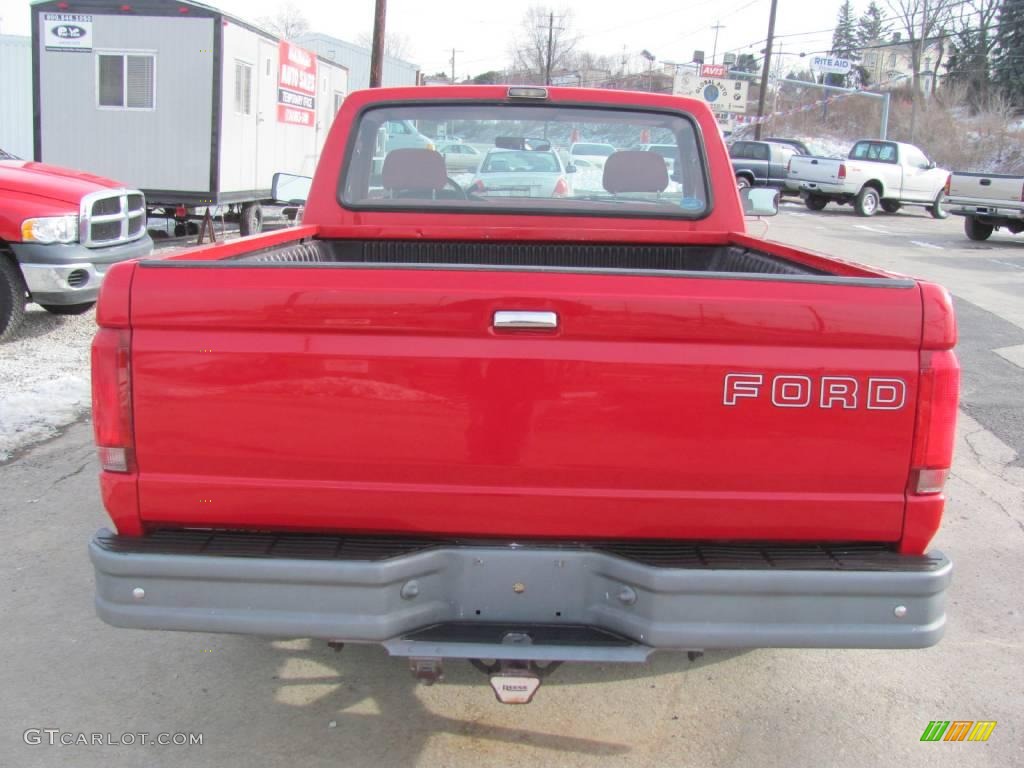 1993 F150 XL Regular Cab - Red / Red photo #4