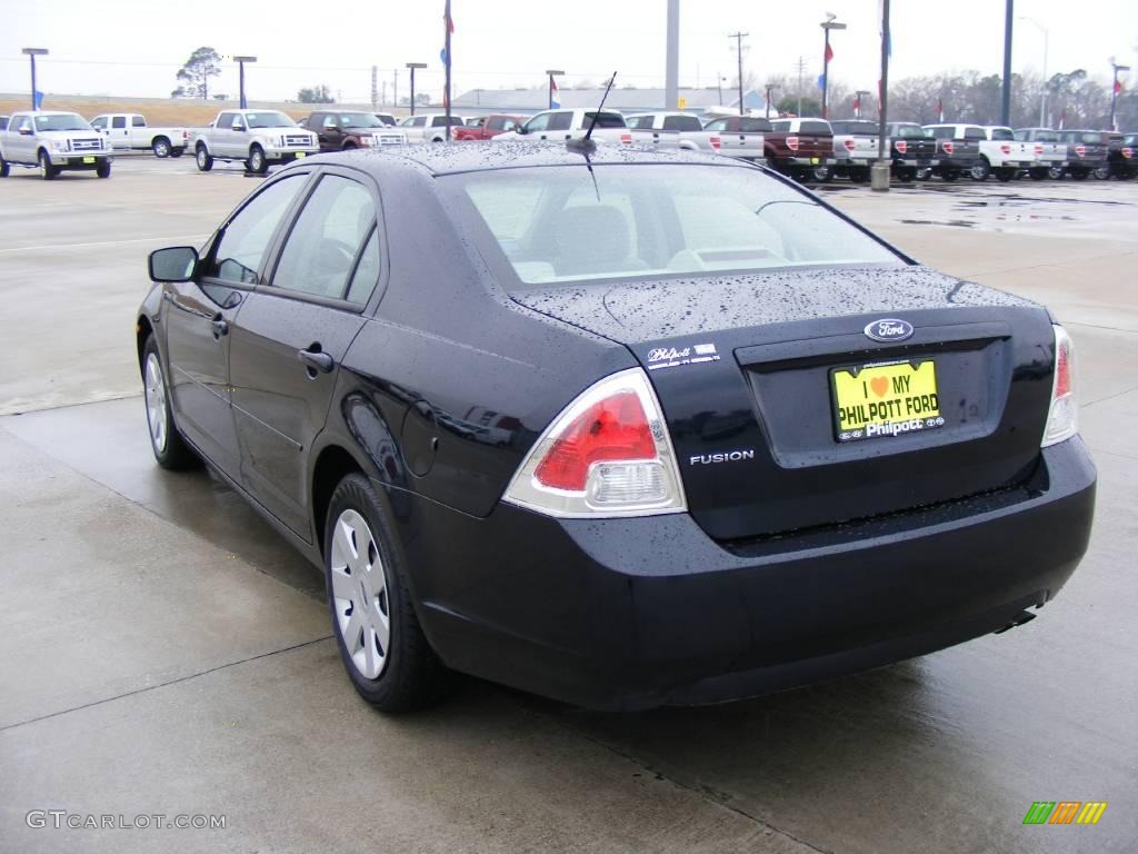 2008 Fusion S - Dark Blue Ink Metallic / Medium Light Stone photo #5