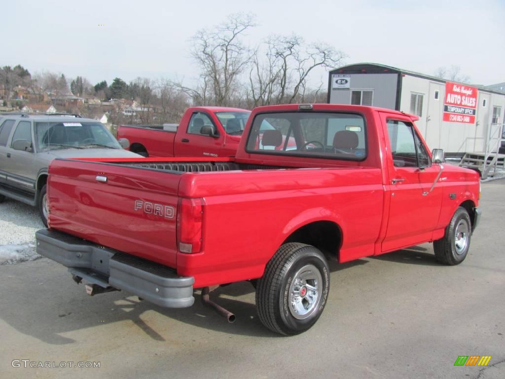 1993 F150 XL Regular Cab - Red / Red photo #10