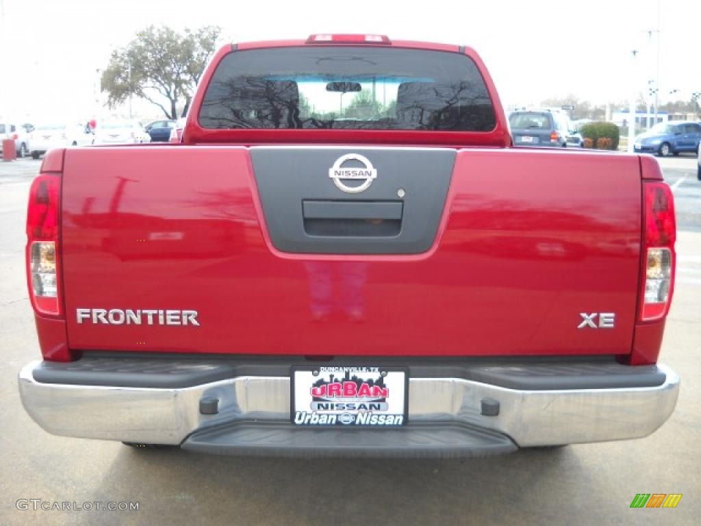 2009 Frontier XE King Cab - Red Brick / Steel photo #5