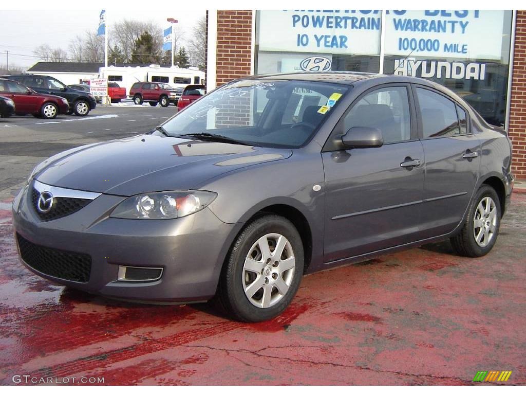 2008 MAZDA3 i Sport Sedan - Galaxy Gray Mica / Black photo #1