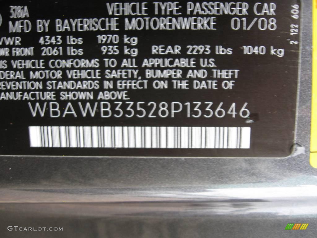 2008 3 Series 328i Coupe - Sparkling Graphite Metallic / Gray photo #12