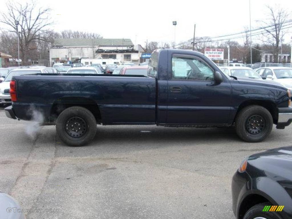 2006 Silverado 1500 LS Regular Cab - Dark Blue Metallic / Dark Charcoal photo #4