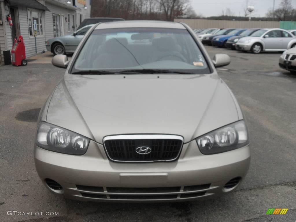 2002 Elantra GLS Sedan - Champagne Beige / Beige photo #1