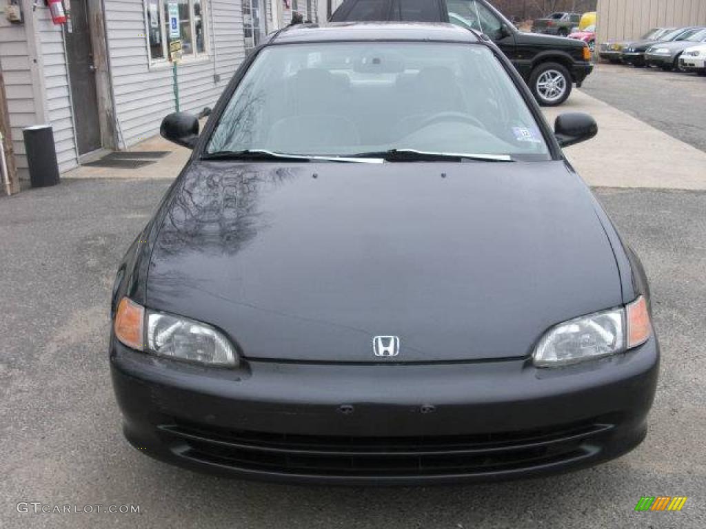 1992 Civic LX Sedan - Flint Black Metallic / Gray photo #1