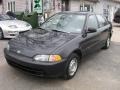 1992 Flint Black Metallic Honda Civic LX Sedan  photo #2