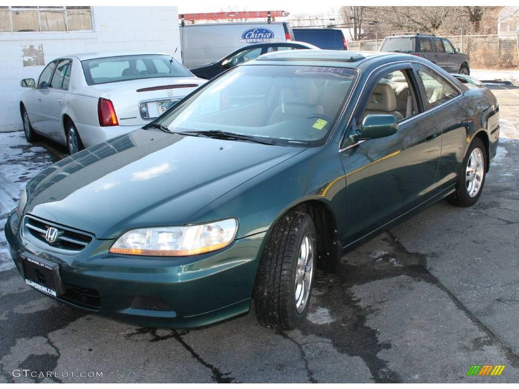 2002 Accord EX V6 Coupe - Noble Green Pearl / Ivory photo #1