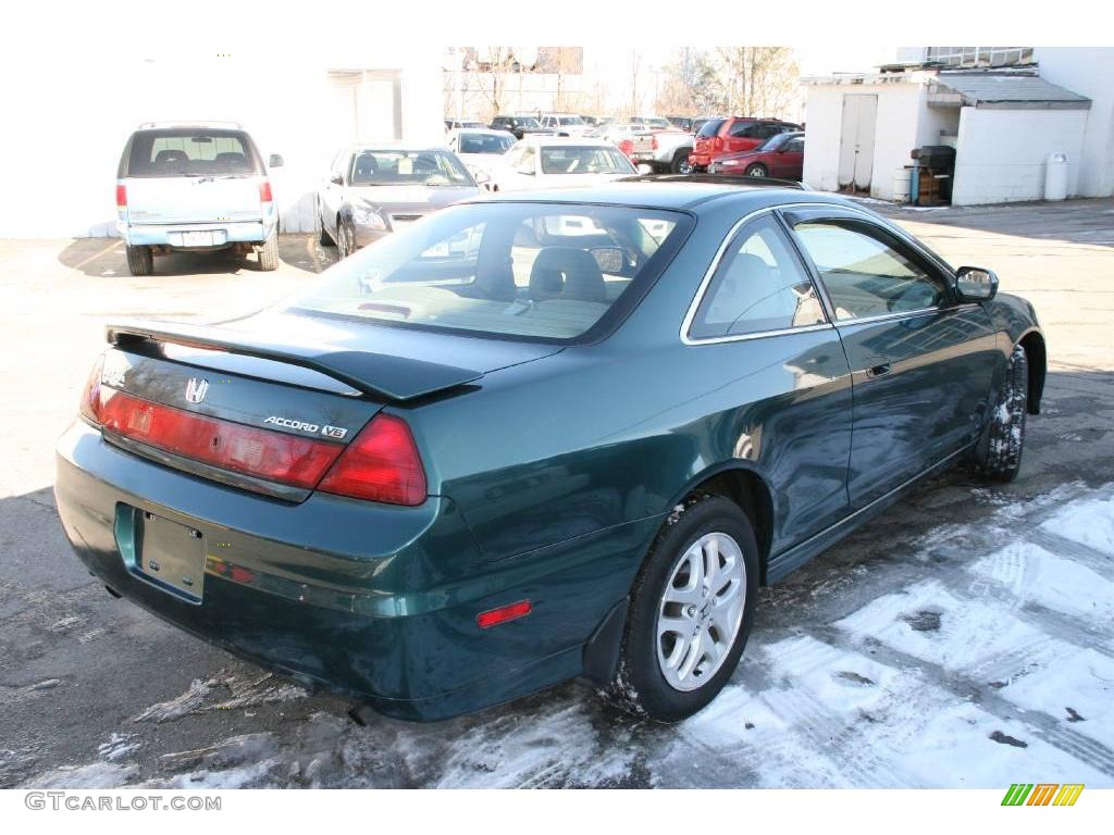 2002 Accord EX V6 Coupe - Noble Green Pearl / Ivory photo #4