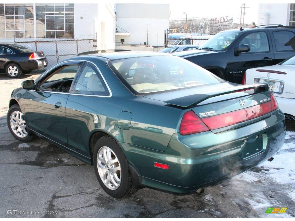 2002 Accord EX V6 Coupe - Noble Green Pearl / Ivory photo #6