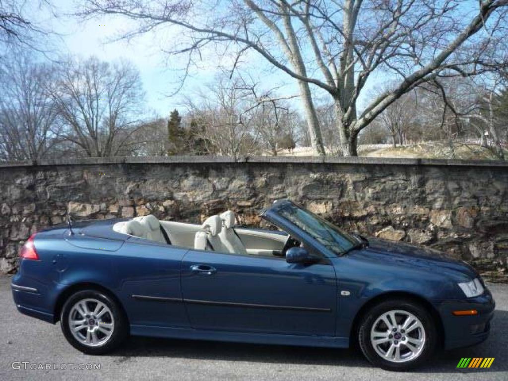 2006 9-3 2.0T Convertible - Fusion Blue Metallic / Parchment photo #5