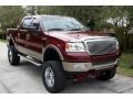 2004 Dark Toreador Red Metallic Ford F150 Lariat SuperCrew 4x4  photo #14