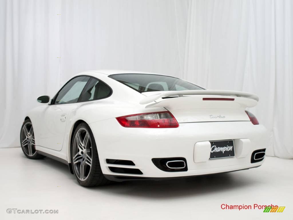 2009 911 Turbo Coupe - Carrara White / Cocoa Brown photo #6