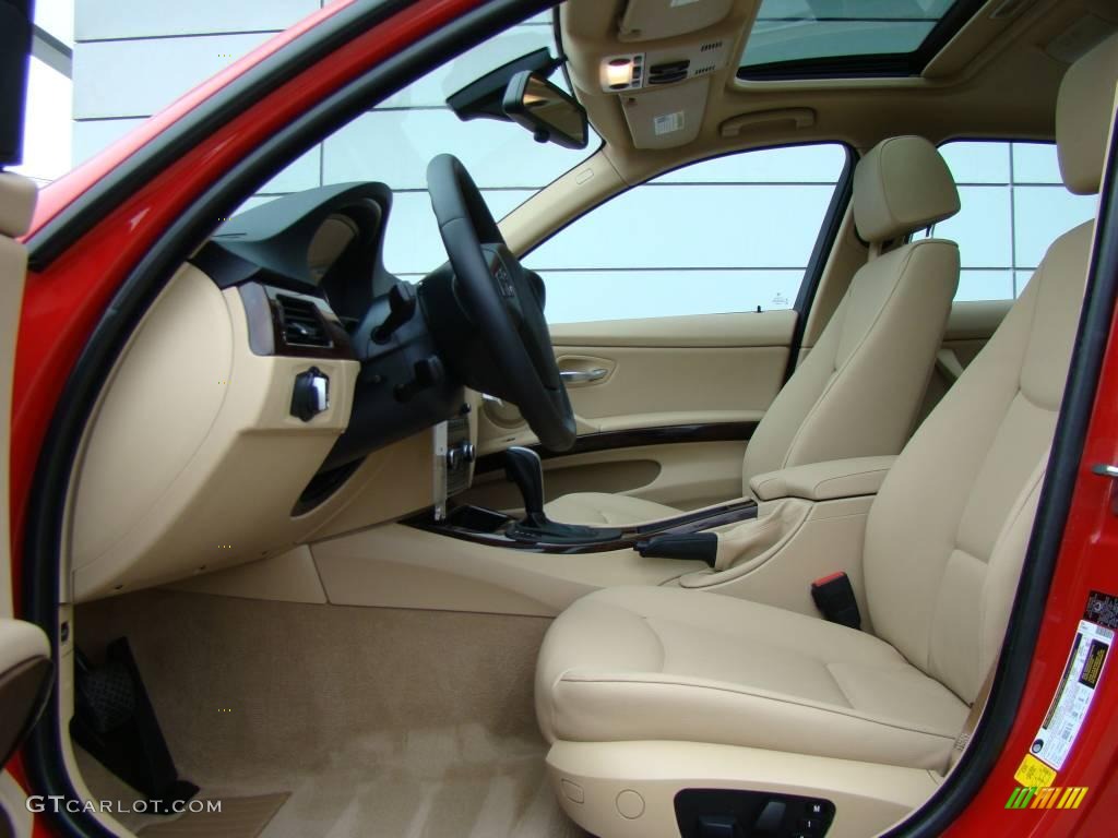 2009 3 Series 328xi Sedan - Crimson Red / Beige photo #9