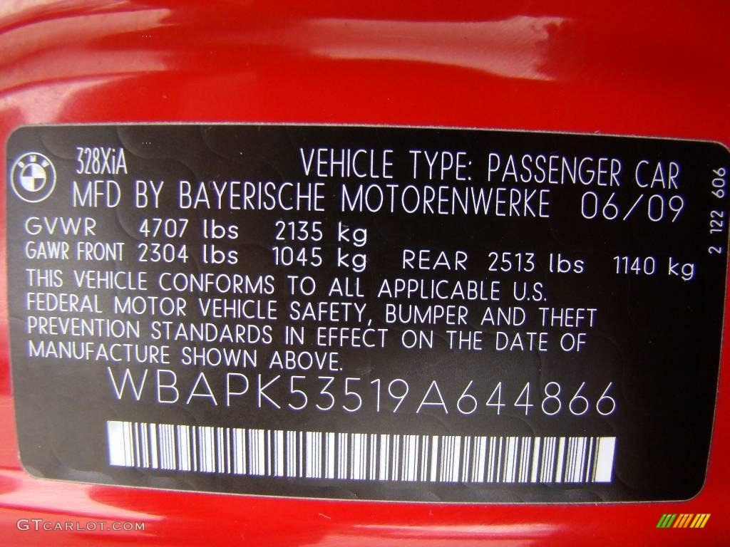 2009 3 Series 328xi Sedan - Crimson Red / Beige photo #15