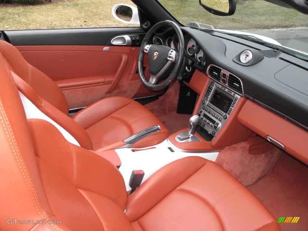 2008 911 Turbo Cabriolet - Carrara White / Black/Terracotta photo #16