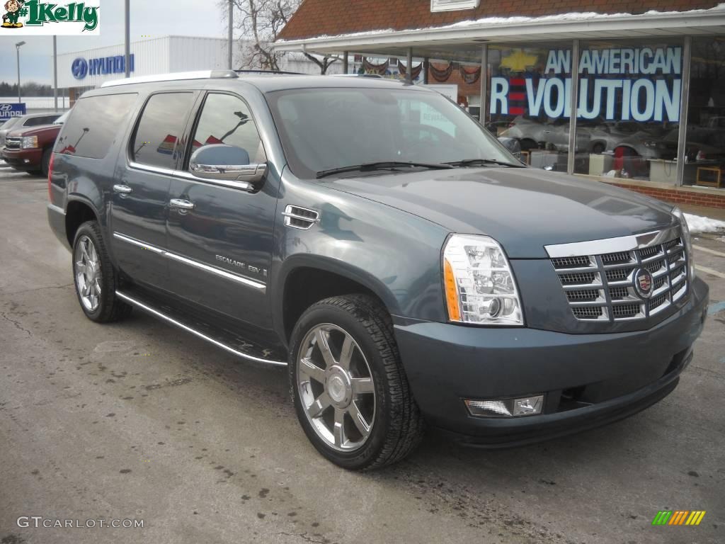 2008 Escalade ESV AWD - Blue Chip / Ebony photo #1