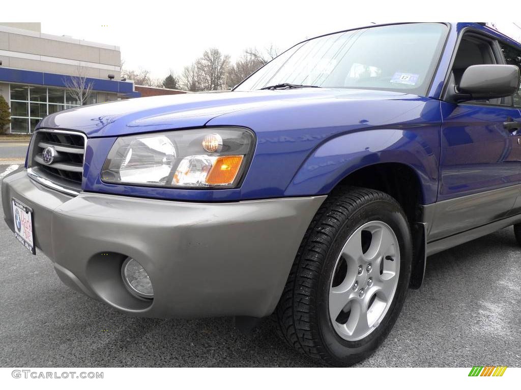 2004 Forester 2.5 XS - Pacifica Blue Pearl / Gray photo #9