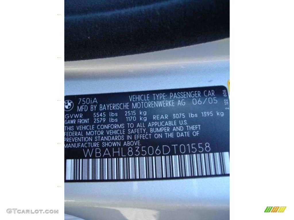 2006 7 Series 750i Sedan - Titanium Silver Metallic / Black/Black photo #27