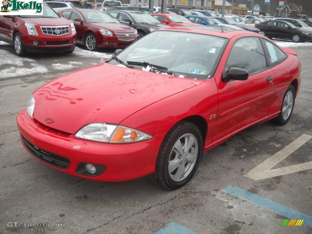 2001 Cavalier Z24 Coupe - Bright Red / Medium Gray photo #15