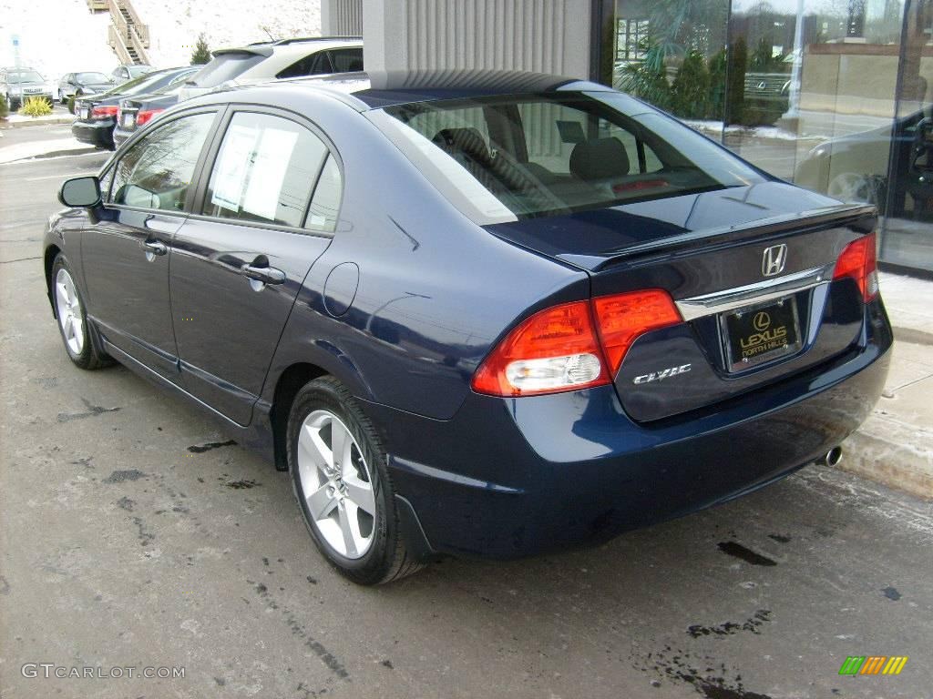 2009 Civic LX-S Sedan - Royal Blue Pearl / Gray photo #3