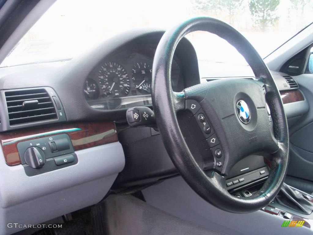 2001 3 Series 325xi Sedan - Steel Blue Metallic / Grey photo #11