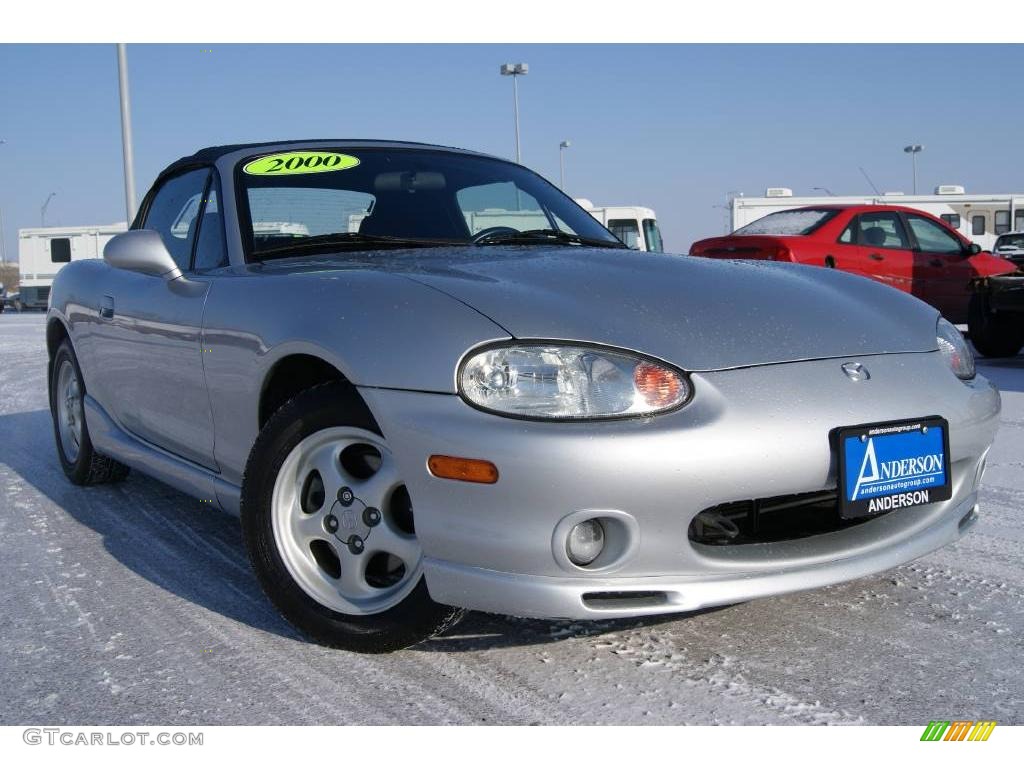 2000 MX-5 Miata Roadster - Highlight Silver Metallic / Black photo #1