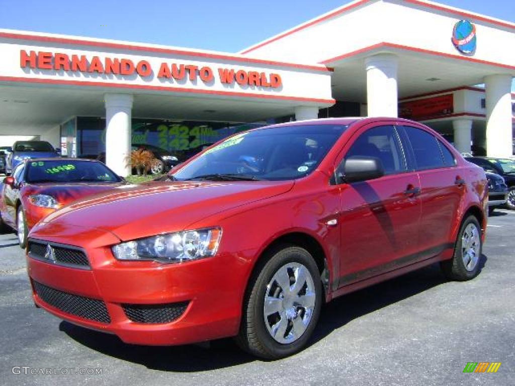 2008 Lancer DE - Rally Red Pearl / Black photo #1