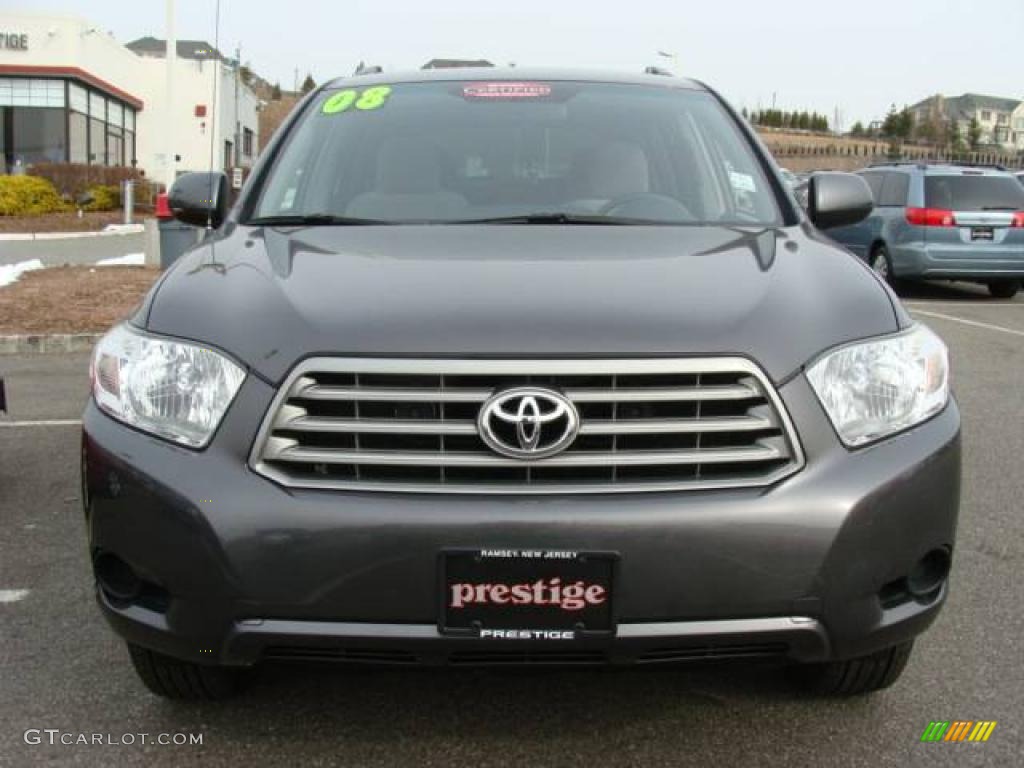 2008 Highlander 4WD - Magnetic Gray Metallic / Ash Gray photo #2