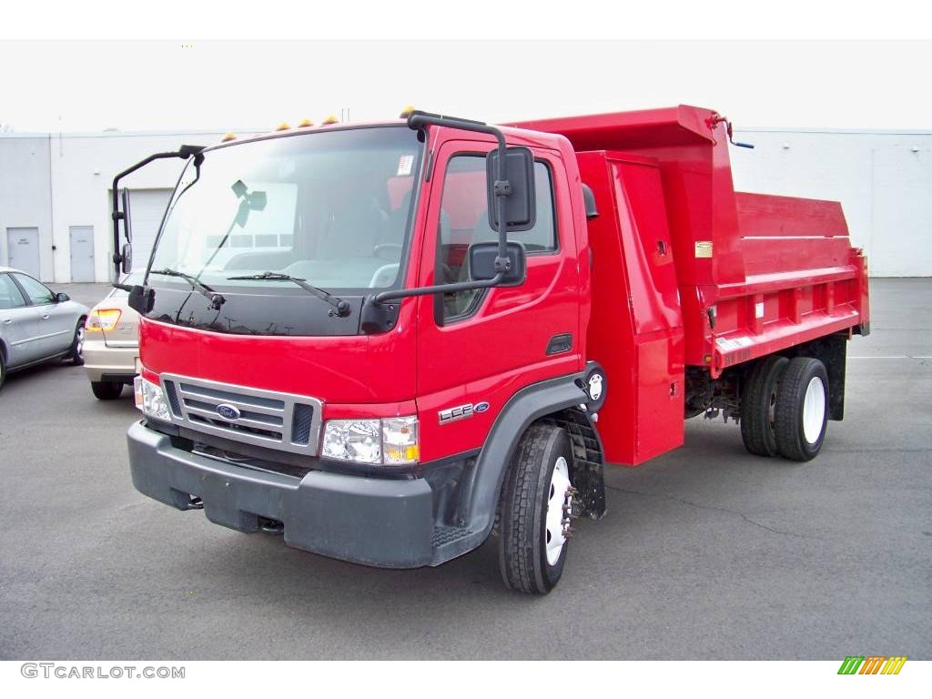 2007 LCF Truck L45 Commercial Dump Truck - Red / Medium Graphite photo #1