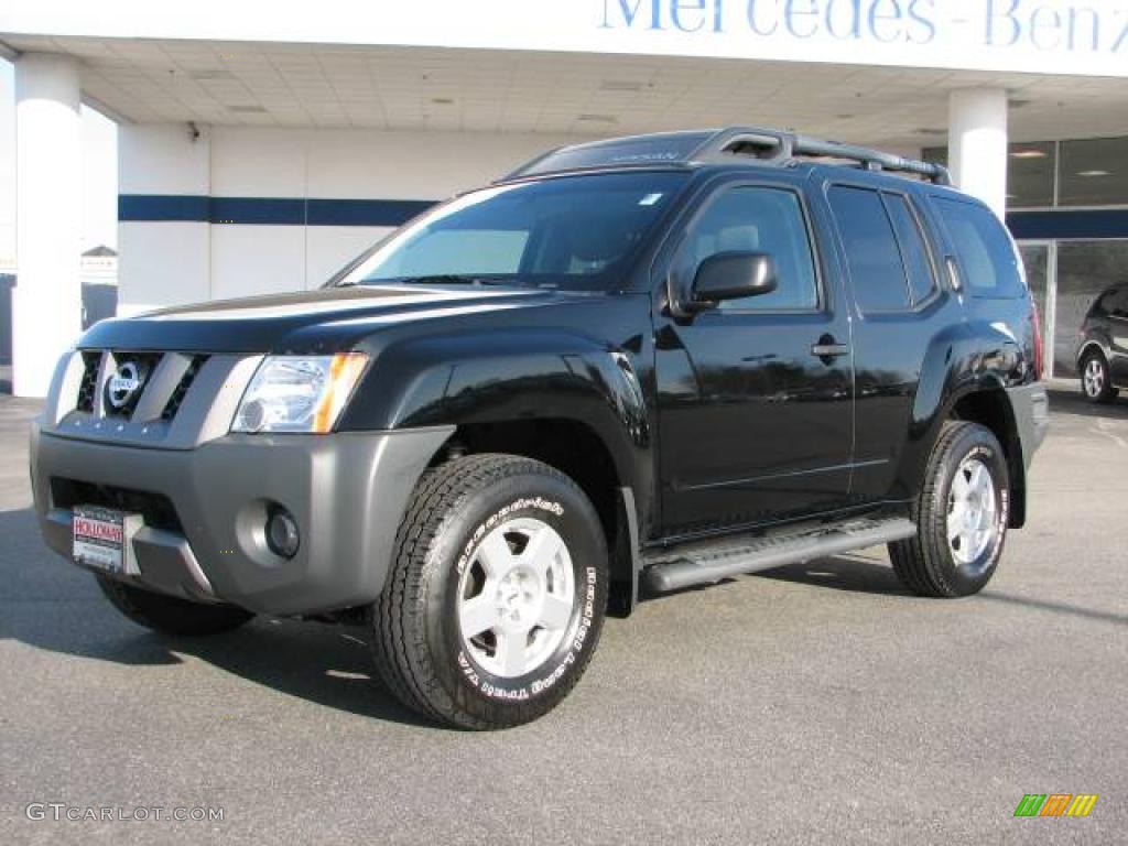 2008 Xterra S 4x4 - Super Black / Steel/Graphite photo #1