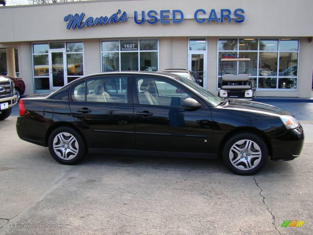 2006 Malibu LS Sedan - Black / Cashmere Beige photo #1