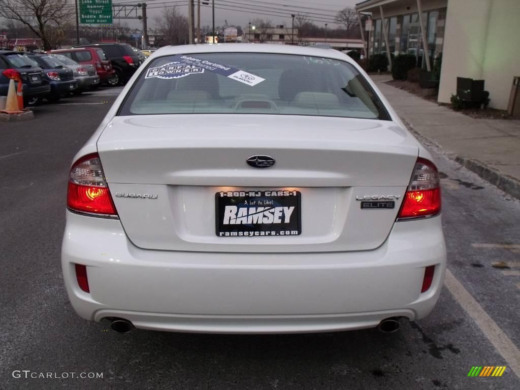 2008 Legacy 2.5i Sedan - Satin White Pearl / Warm Ivory photo #5