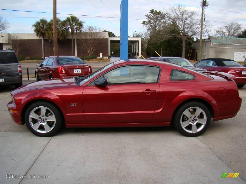 2006 Mustang GT Premium Coupe - Torch Red / Light Parchment photo #5