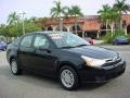 Ebony Black 2009 Ford Focus S Sedan