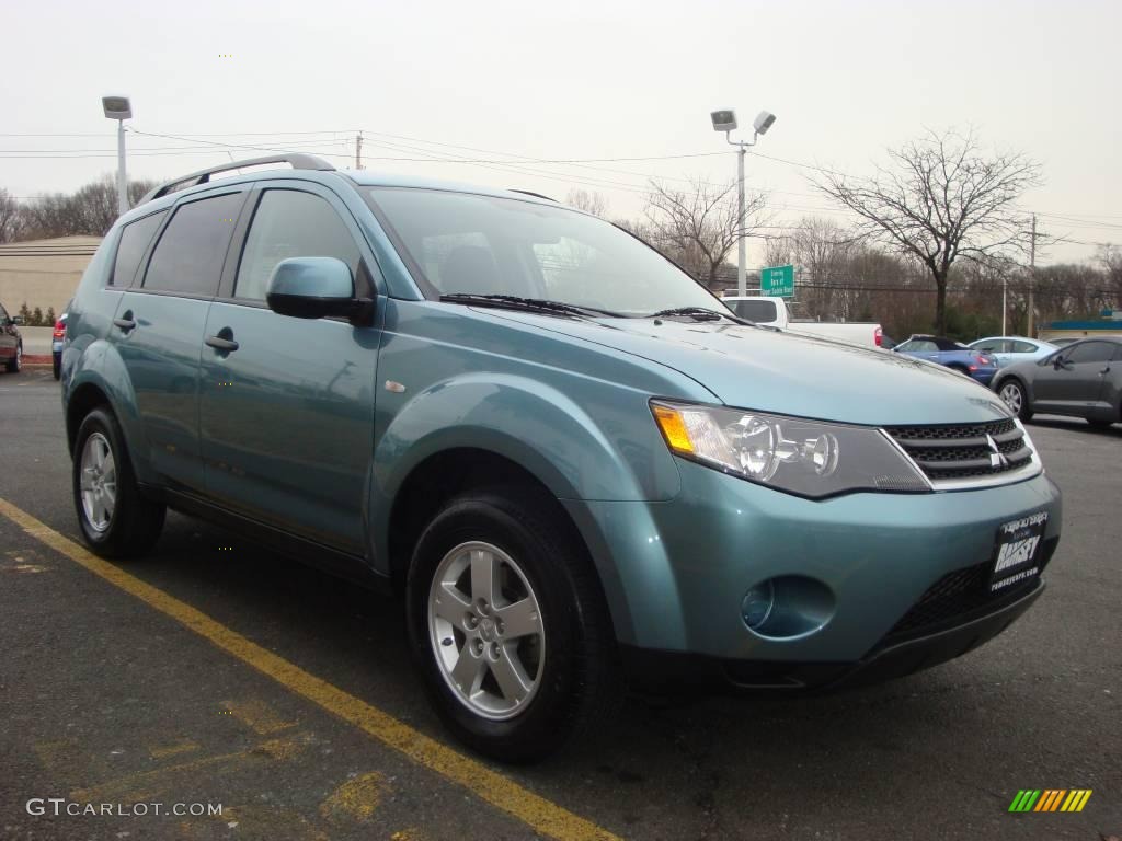 2007 Outlander LS 4WD - Aqua Metallic / Black photo #13