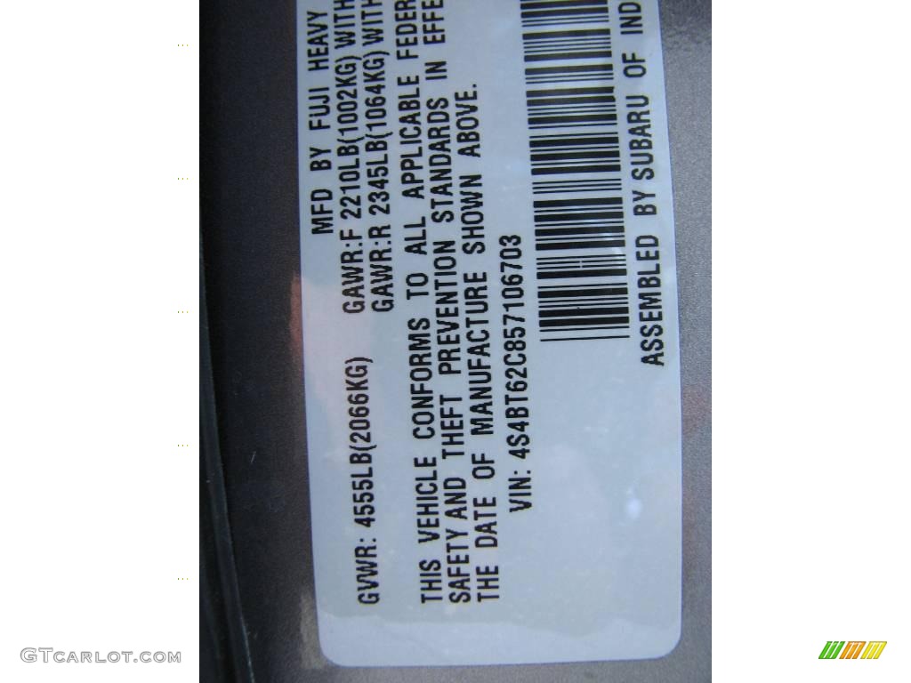 2005 Baja Sport - Monterey Silver Metallic / Medium Gray photo #23