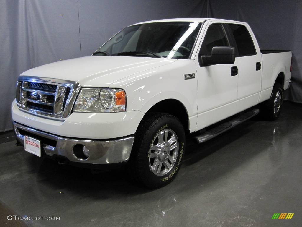 2008 F150 XLT SuperCrew 4x4 - Oxford White / Medium Flint Grey photo #1