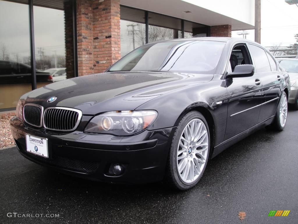 2007 7 Series 750Li Sedan - Black Sapphire Metallic / Black photo #1