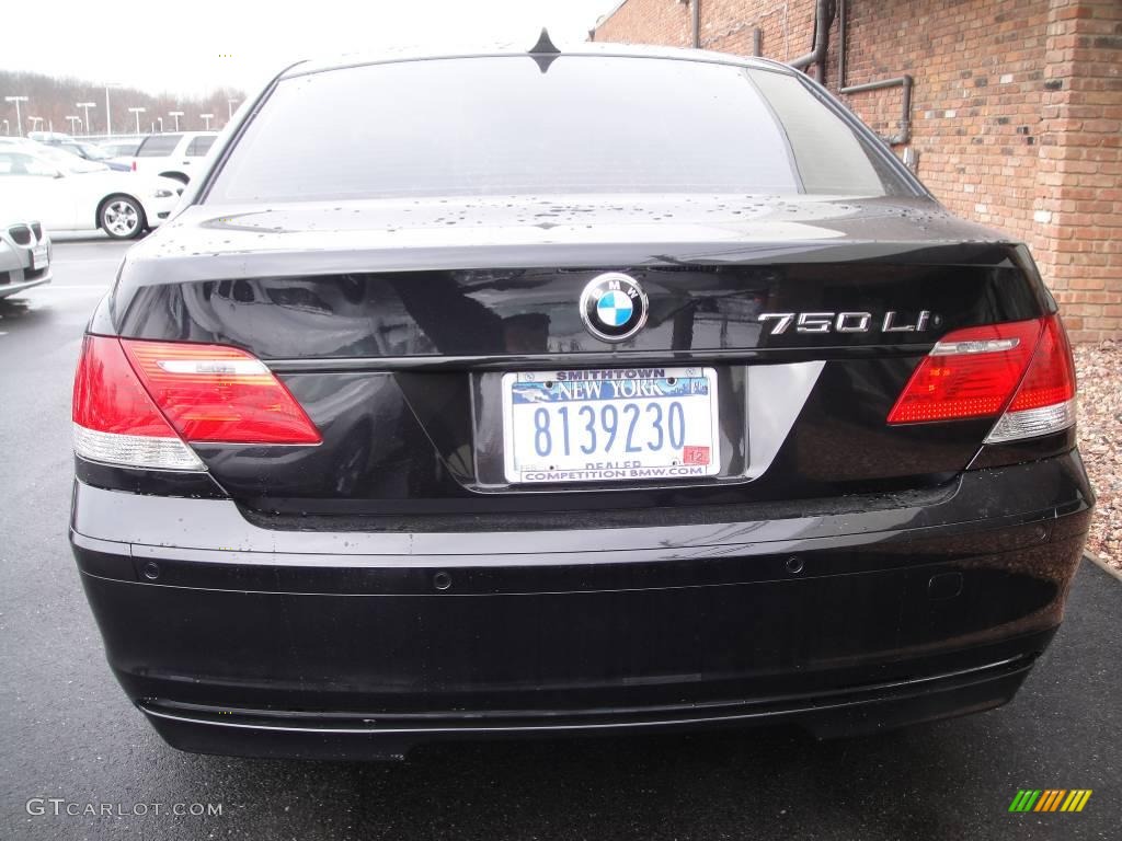 2007 7 Series 750Li Sedan - Black Sapphire Metallic / Black photo #5