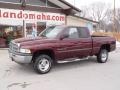 2001 Dark Garnet Red Pearl Dodge Ram 1500 SLT Club Cab 4x4  photo #2