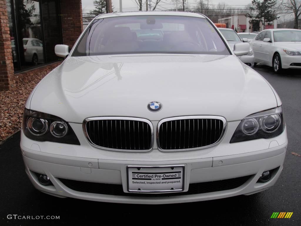 2006 7 Series 750i Sedan - Alpine White / Dark Beige/Beige III photo #2