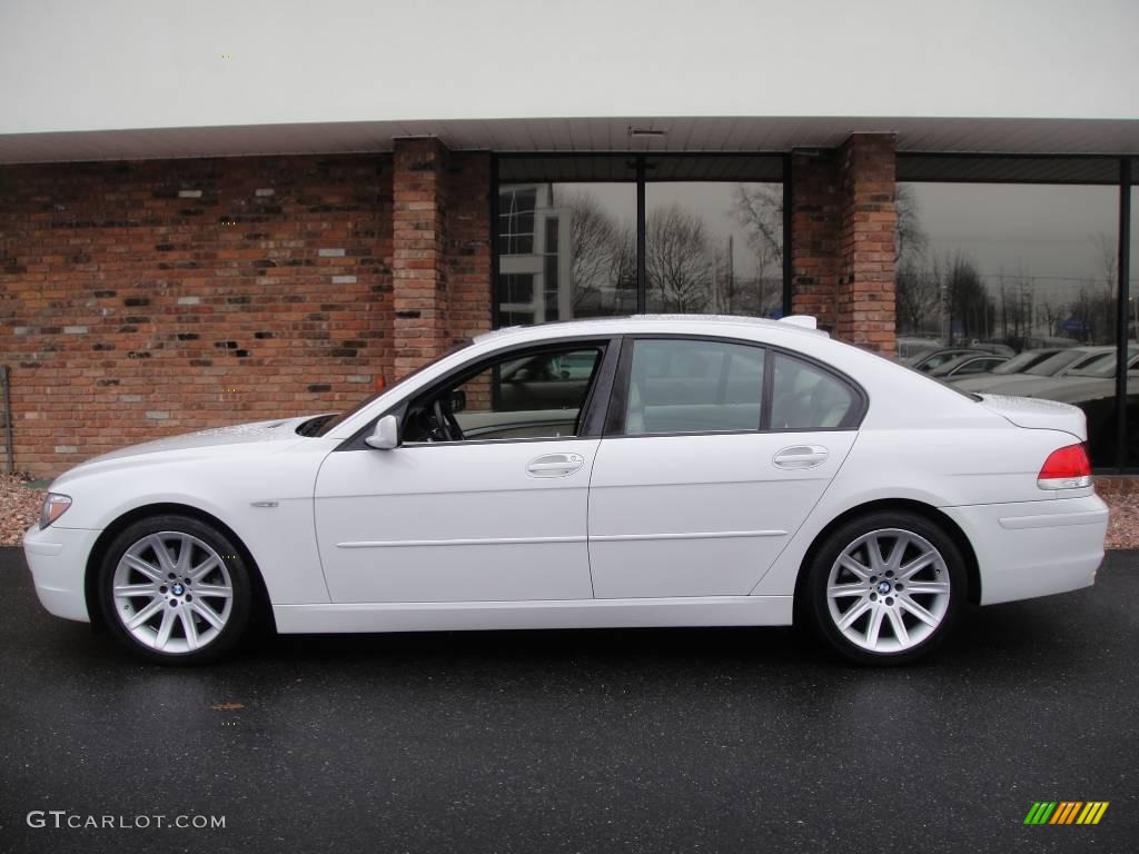 2006 7 Series 750i Sedan - Alpine White / Dark Beige/Beige III photo #3