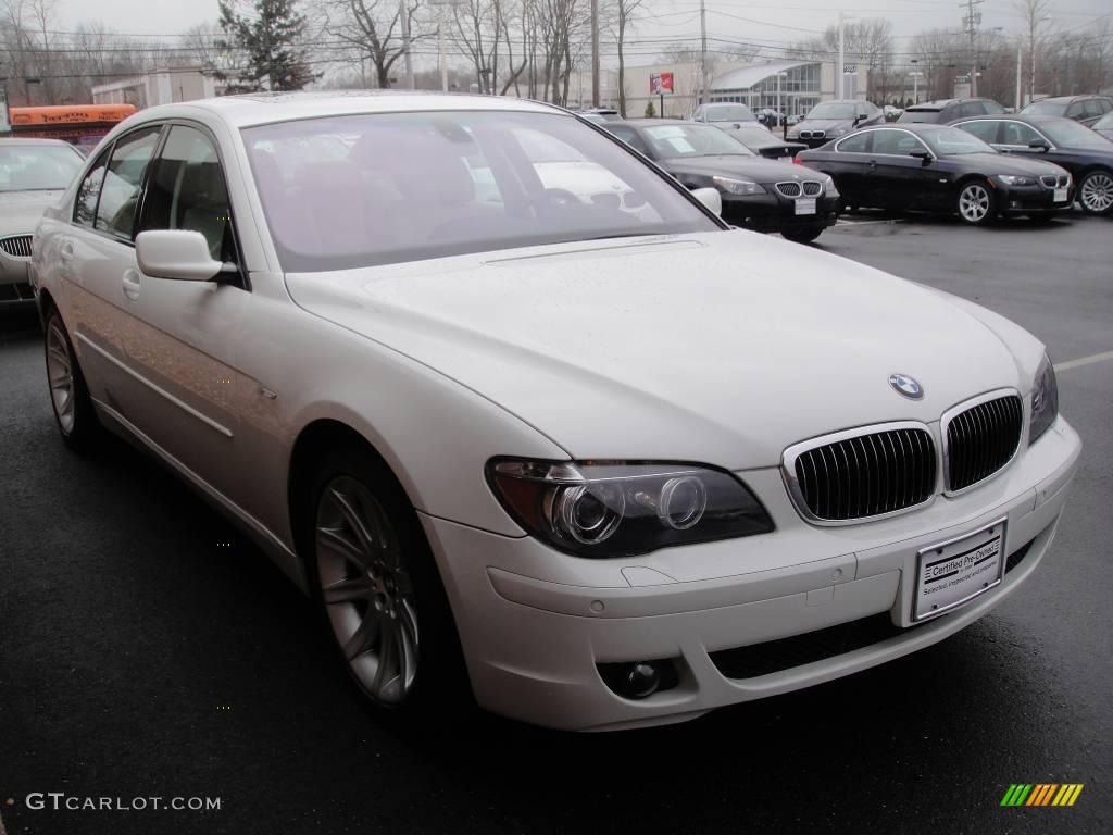 2006 7 Series 750i Sedan - Alpine White / Dark Beige/Beige III photo #7