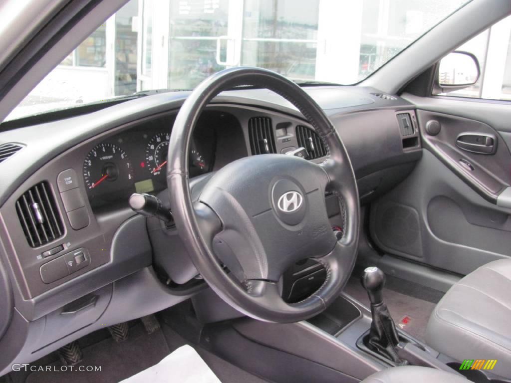 2004 Elantra GT Hatchback - Sterling Silver / Dark Gray photo #14